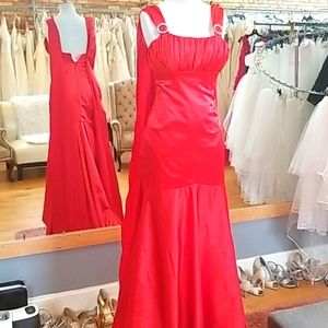 Red pageant dress